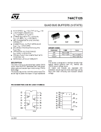 Datasheet 74ACT125 manufacturer STMicroelectronics